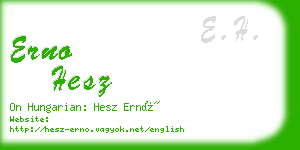 erno hesz business card